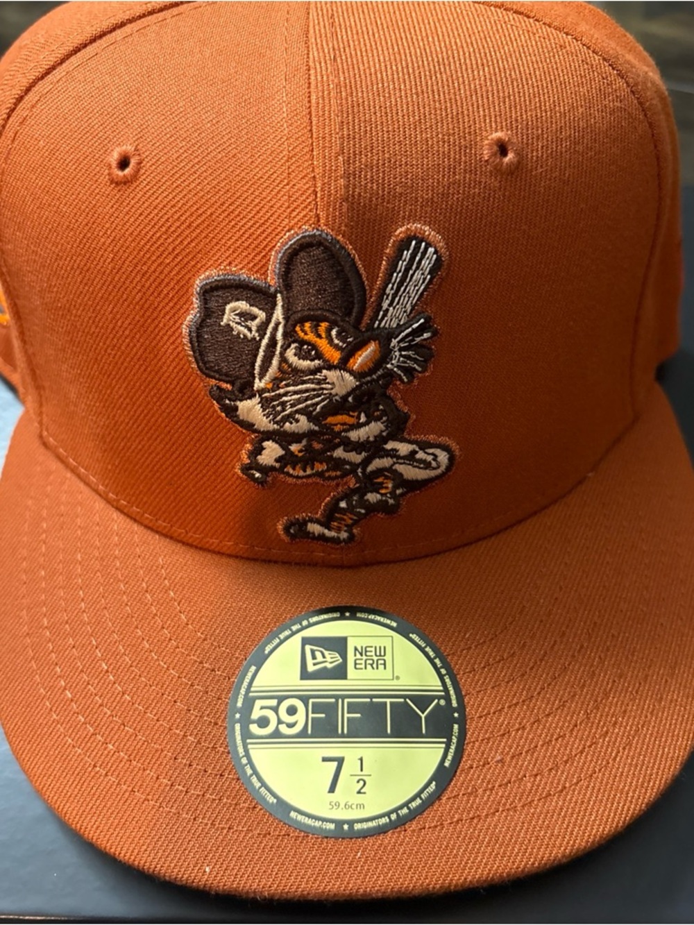 9fifty Orange and Green Fitted Cap with Embroidered Detail